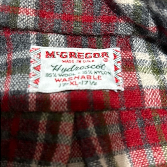 Vintage McGregor Red Plaid Casual Button Down Shirt - Picture 6 of 9